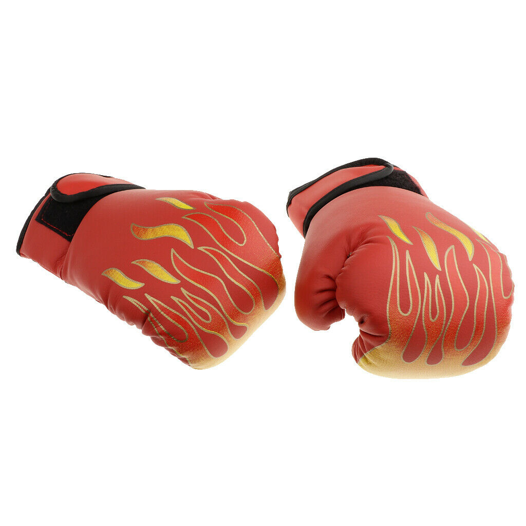 2 Pairs of Boxing Gloves Padded with Polyurethane Foam, Half Finger Kickboxing