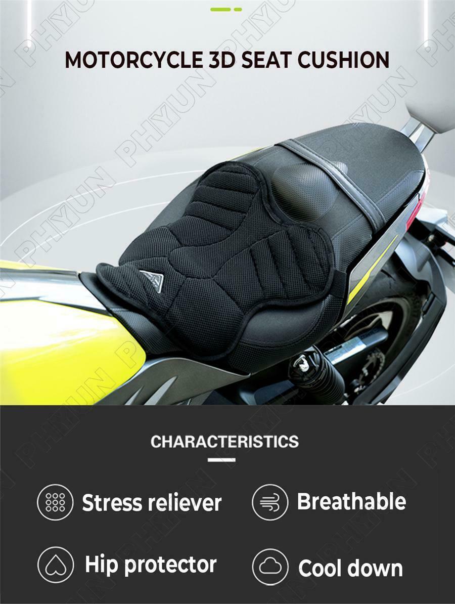 Motorcycle Seat Cover Cushion Heat Insulation Air Pad w/ Fixed Straps Universal