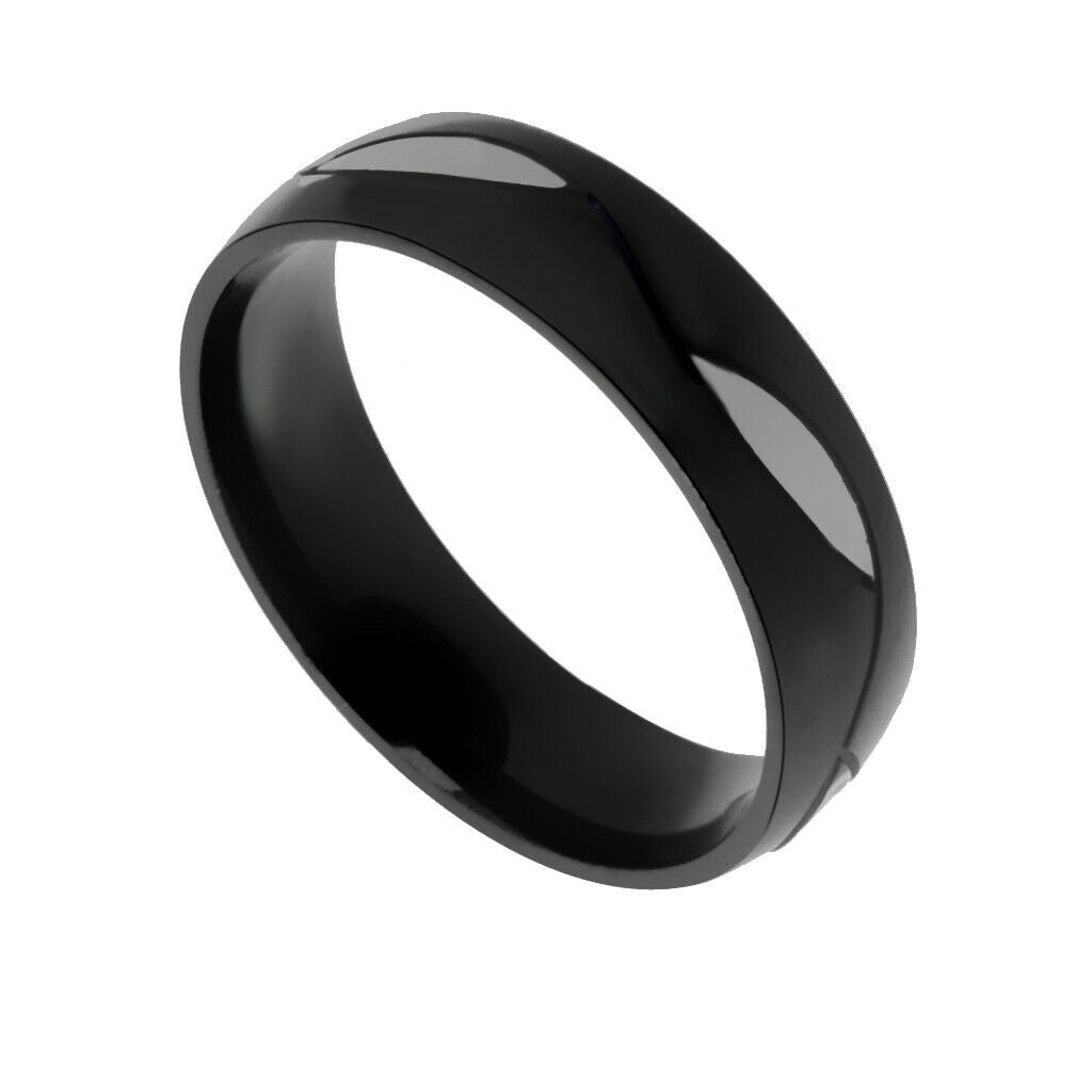 Stainless Steel Couple Lovers Pinky Ring Band Gift Men Women Black US Size13