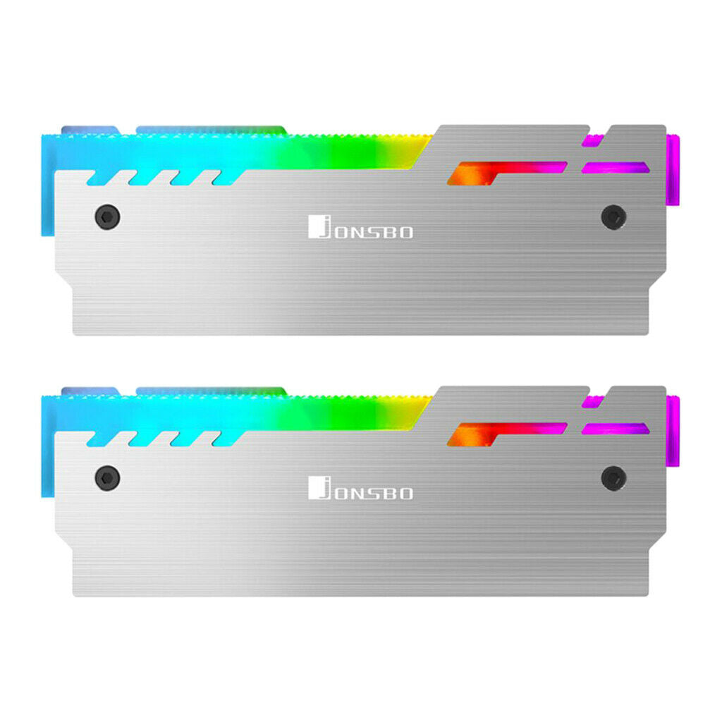 Aluminum Alloy Memory RAM Cooler Automatic Light Effect for DIY PC Game