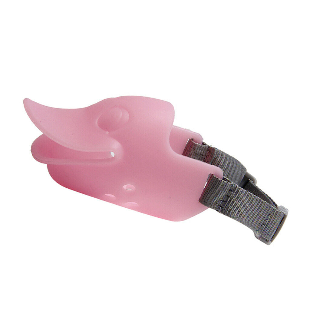 Luminous Dog Muzzle Duckbill Duck Face Lip Adjustable Mouth Cover Pink M