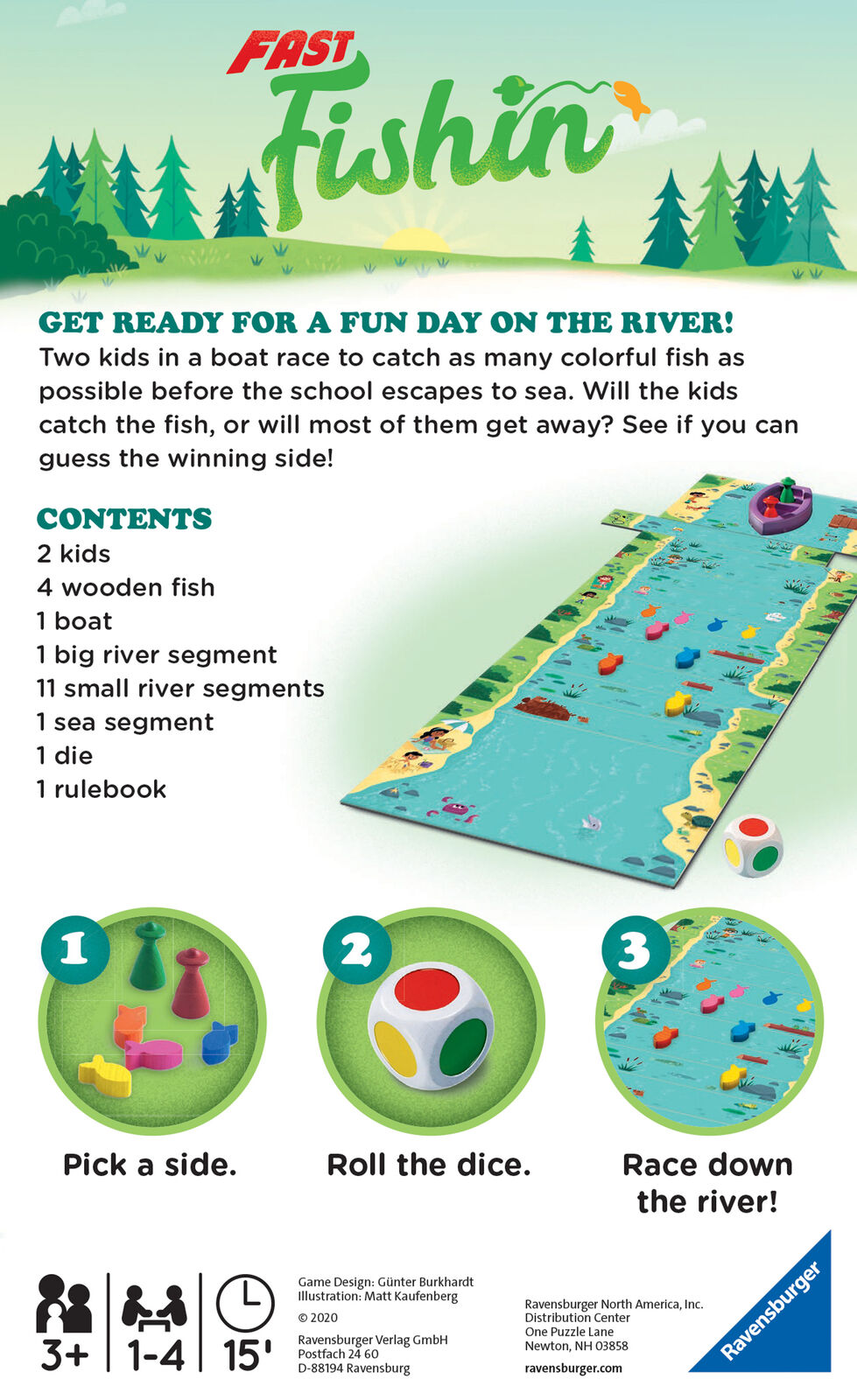 20578 Ravensburger Fast Fishing Travel Game Children Kids Age 3 Years+