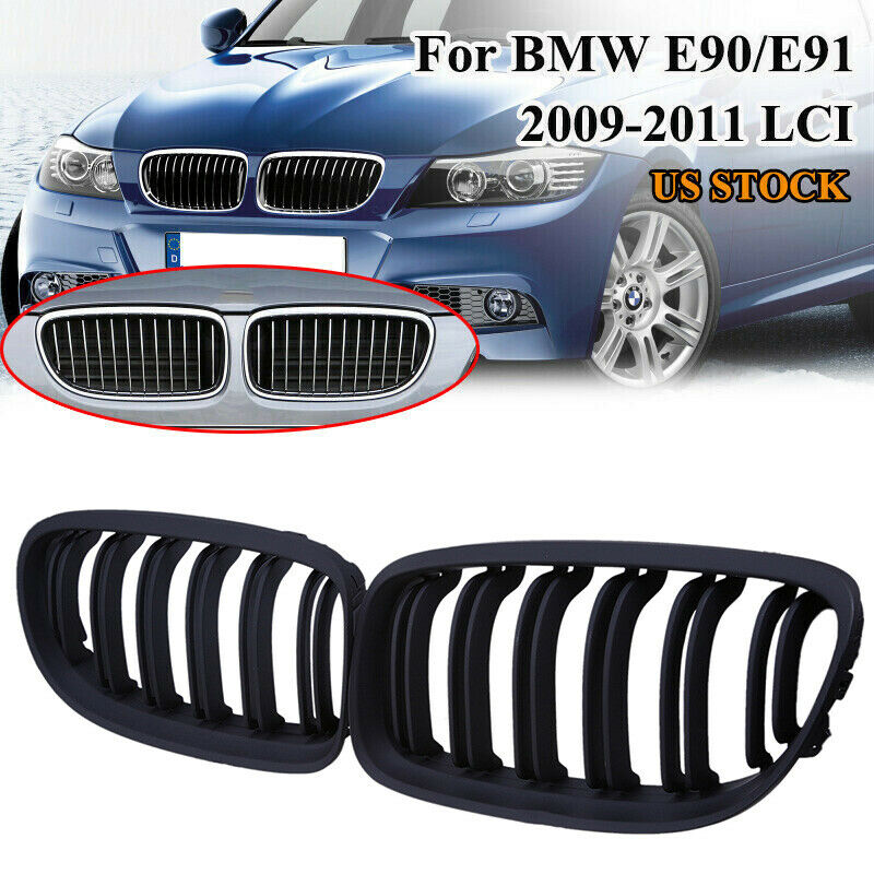 For BMW 3-Series E90 325i 328i 335i xDrive Sedan 2009-2011 Front Bumper Grilles