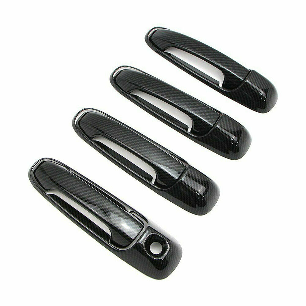 For 02-08 Dodge Ram 1500 2500 3500 03-09 Door Handle Cover Carbon Fiber Pattern