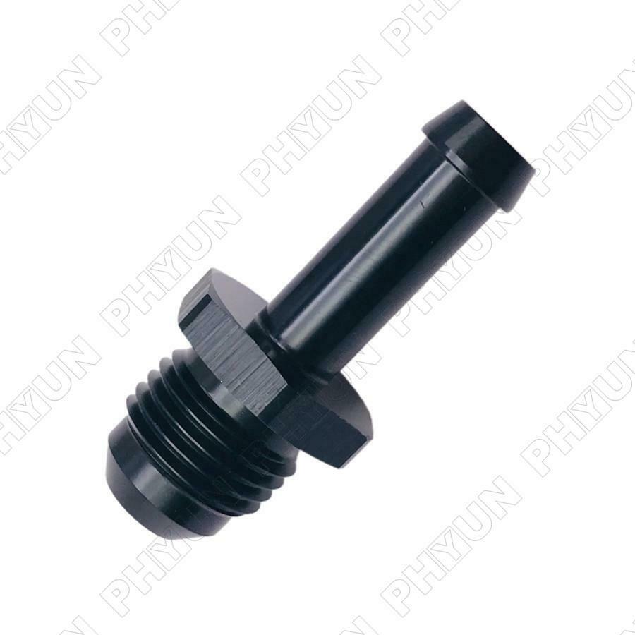 Black Aluminum 6 AN Male Flare to 5/16" Hose Barb Adapter Fitting AN6 -6AN 5/16