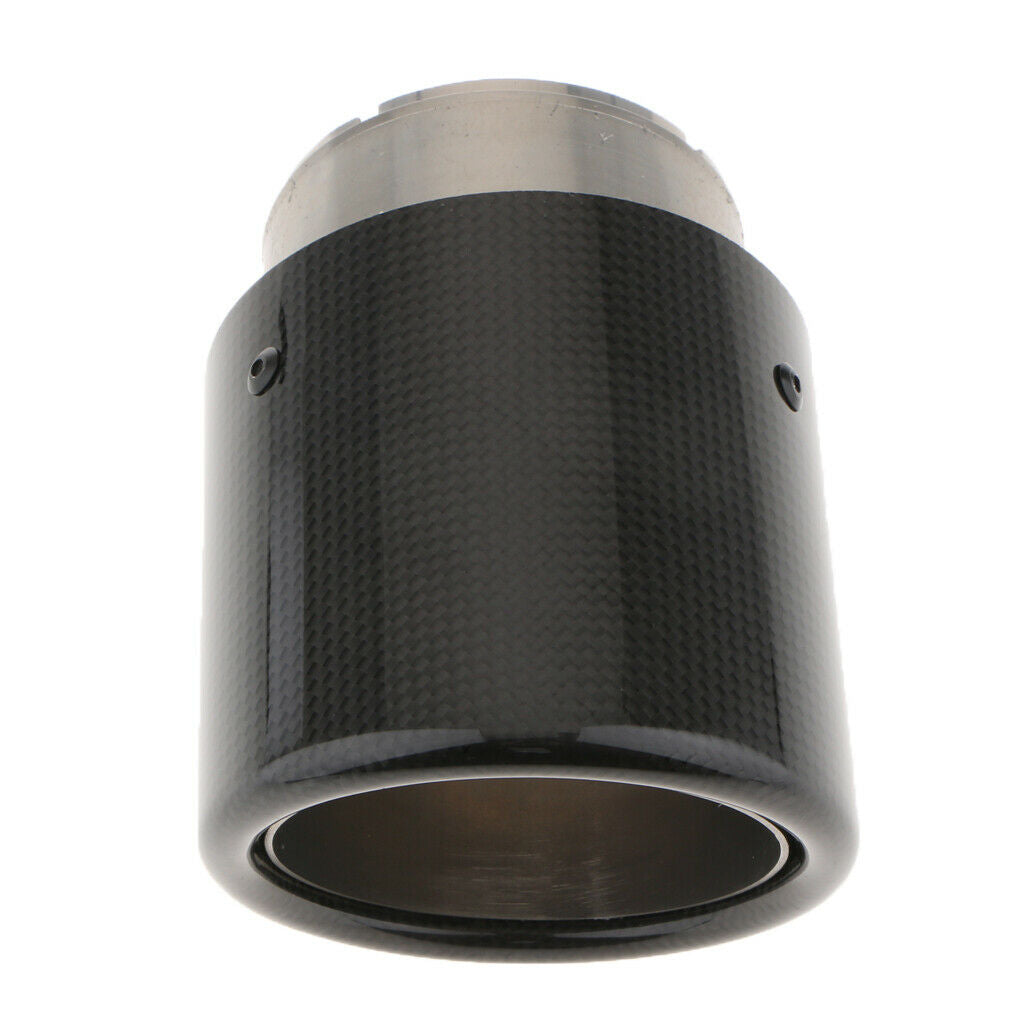 80-101mm Inlet Stainless Steel Exhaust Pipe Tip Tail Muffler Silencer, Black