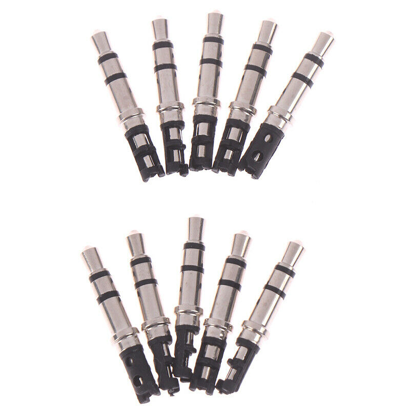 10Pcs 3.5mm 3 Pole Male Soldering Repair Headphone Audio Jack PDEAU