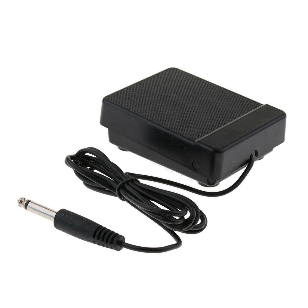 1pc Electronic Piano Sustain Pedal Controller Switch DIY w/ 6.3mm Plug Black