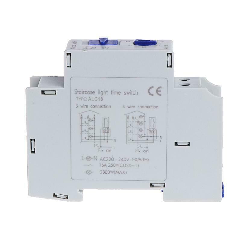 Durable 16A DIN Rail Staircase Electronic Relay Switch Corridor AF