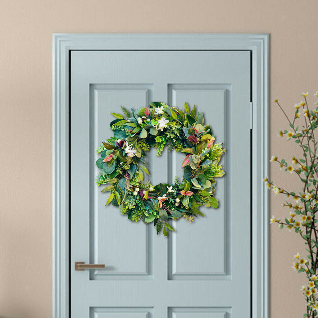 Eucalyptus Wreath Front Door Window Garland Party Christmas Decor Photo Prop