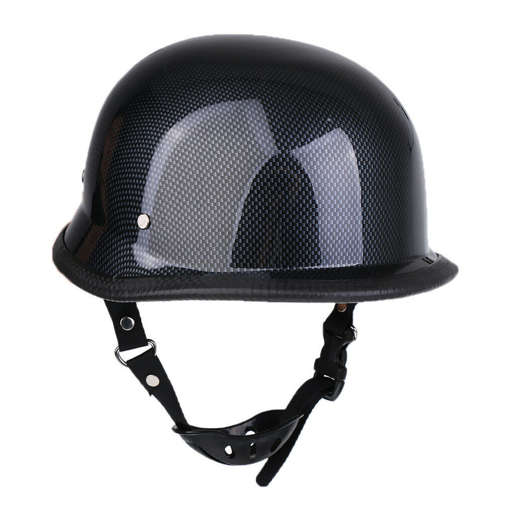 Motorcycle Street Bike Cruiser UV Half Open Helmet -Carbon Fiber Look XL
