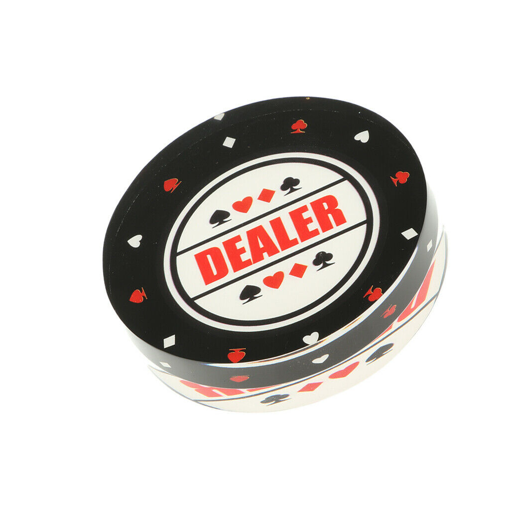 Acrylic croupier button washer for casino table game