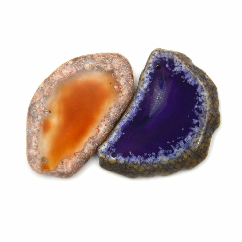 New Natural Agate Slices Geode Polished Slab Brazil Crystal Quartz Ornamen.l8