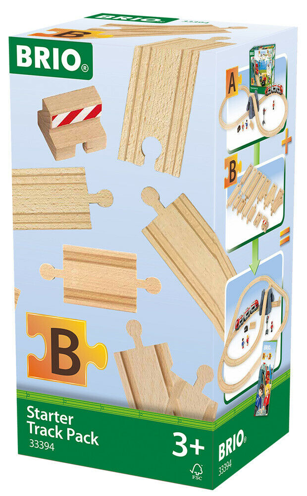 33394 BRIO Starter Track Pack includes 13 Pieces Wooden Train Railway Age 3yrs+