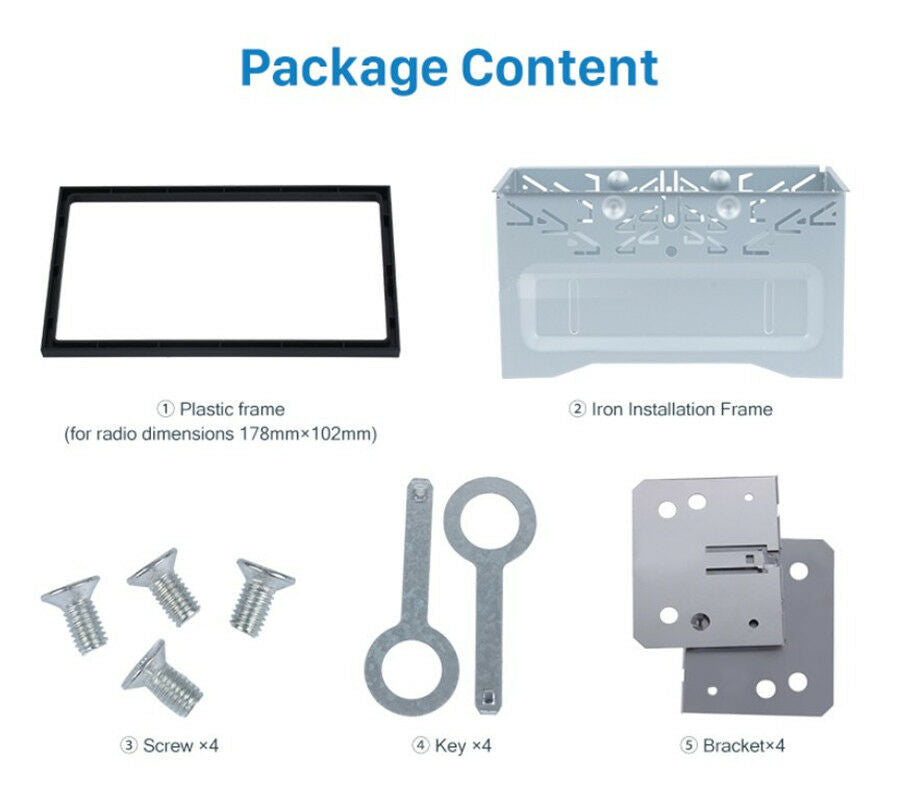 Universal 2Din Fascia Mounting Frame Dash Kit Car Radio Stereo DVD Installation