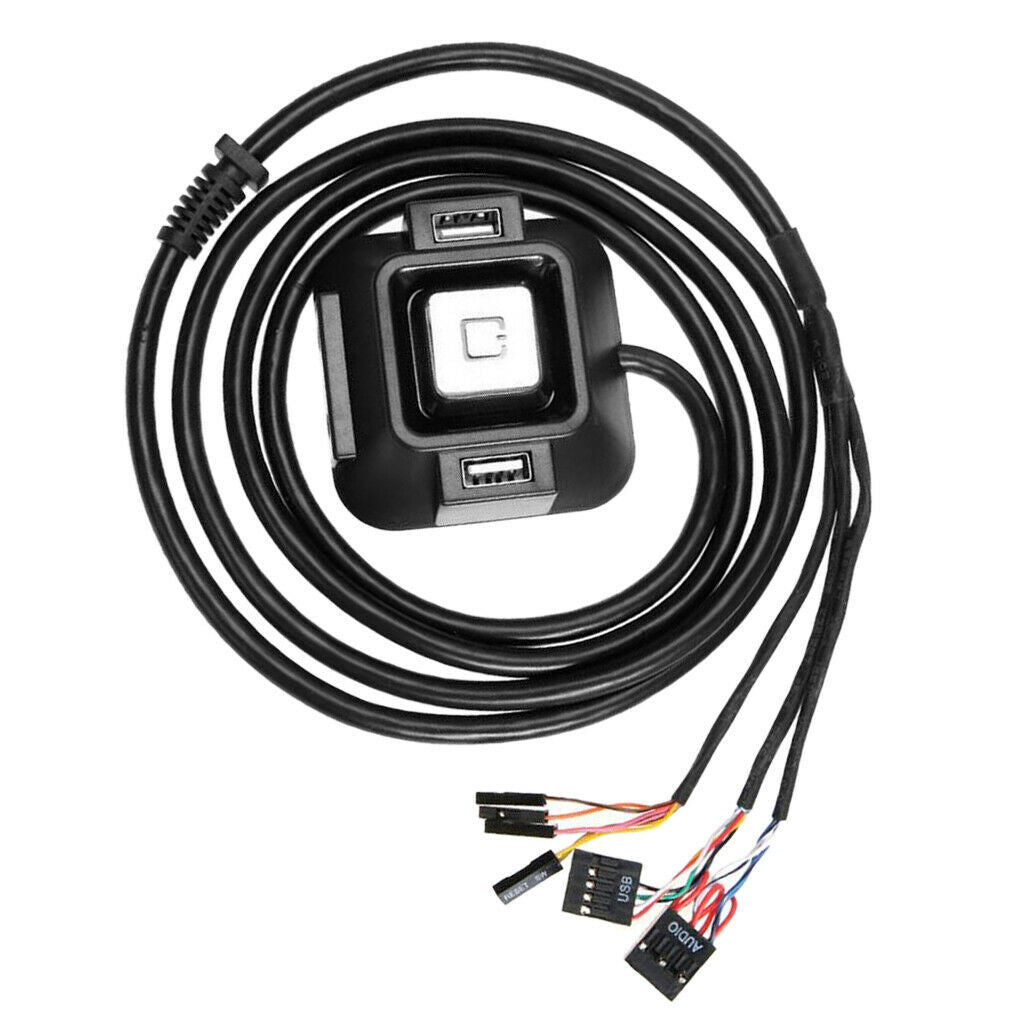 1x Desktop Computer Case Power Supply on / off Reset Push Button Switch