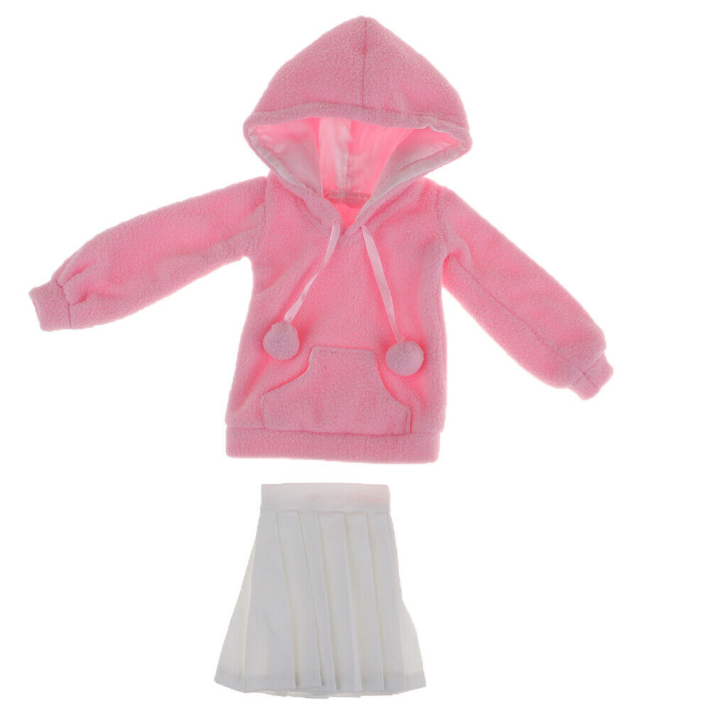 Pink Hoodies in Fashion Fabric And White Pleated for