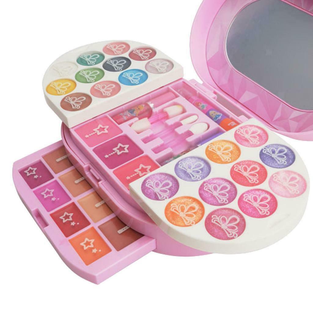 Little Girls Makeup Set Kids Children Play Game Cosmetics Girls Dressing Vanity