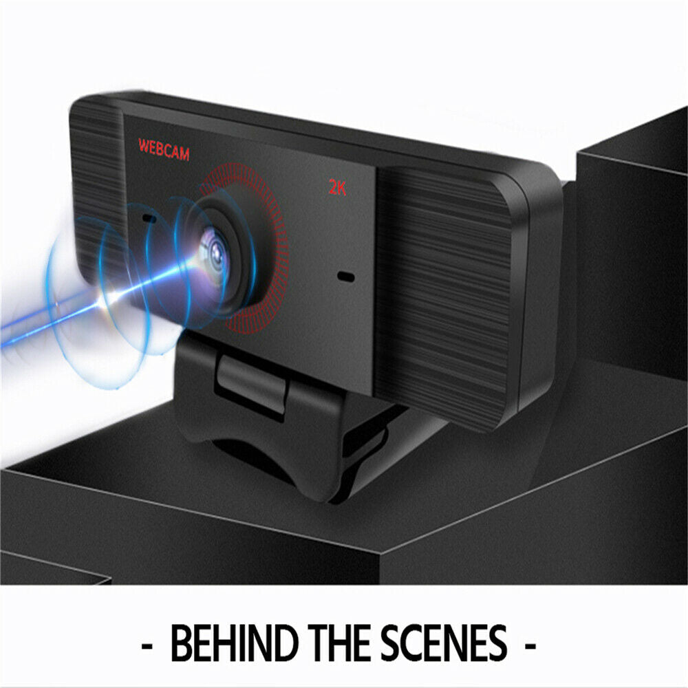 Webcam Full HD 2K 30FPS Web Camera with Microphone for Computer Laptop Desktop