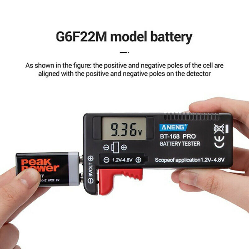 Digital Battery Capacity Volt Tester Check Battery Voltage Current Meter Tes C!