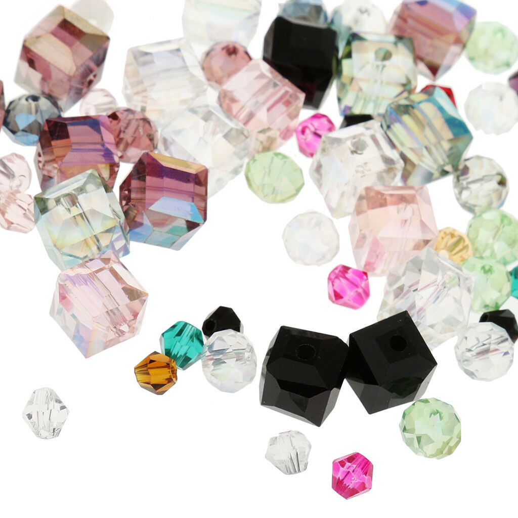 100 Mixed Rhinestone Spacer Bead Charms Pendant for Jewelry Making Craft