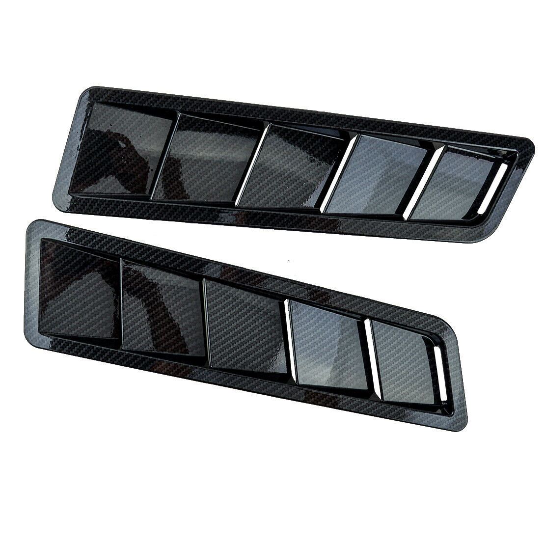 2pcs Carbon Fiber Style Bonnet Hood Vent Trim fit for Ford Focus RS ST MK2 04-15