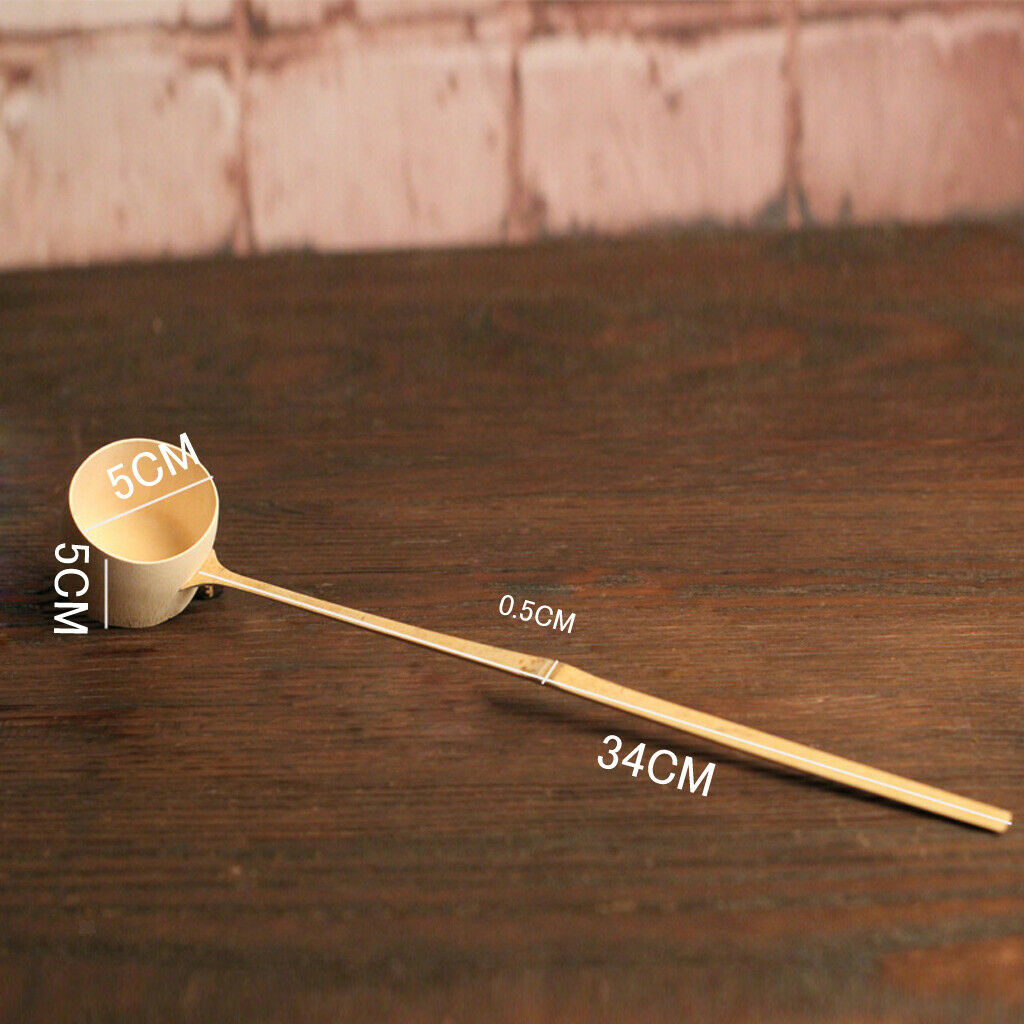 Japanese Tea Ladle Bamboo Water Ladle Water Dipper Soup Wine Scoop Spoon L+S