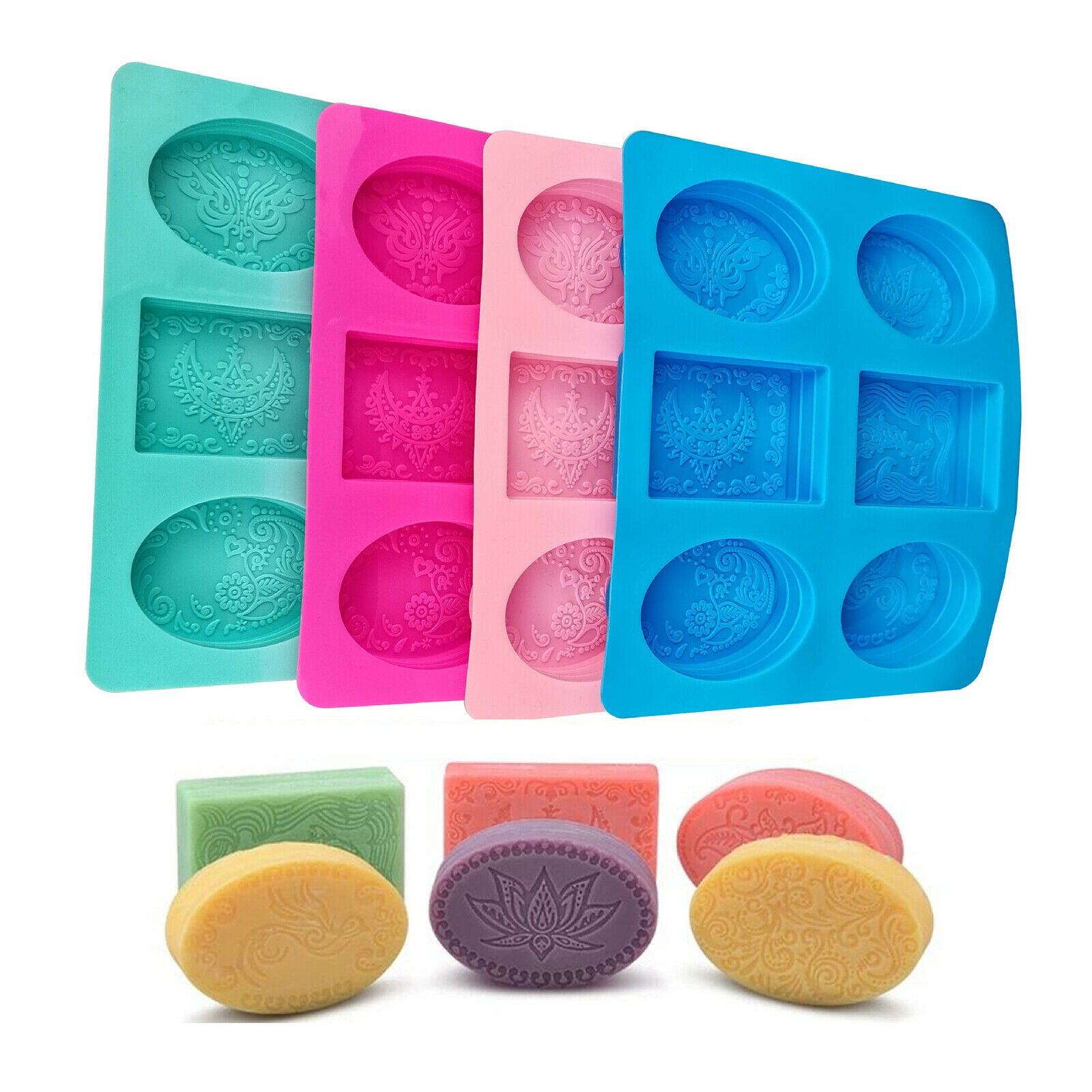 Silicone Soap Mold for Soap Making Craft Cake Baking Muffin Brownie BPA Free