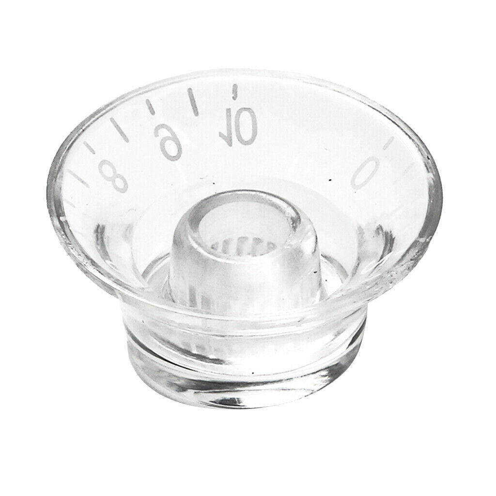 4Pcs Clear Guitar Speed Control Knobs for 6mm (0.24 inch) Dia. Shaft Pots -