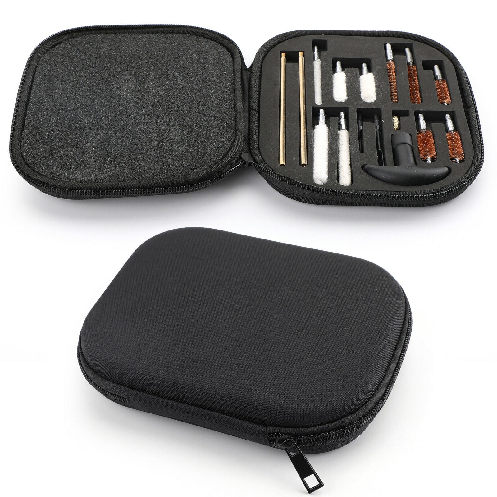 16pcs Pistol Gun Cleaning Kit Universal for .22 38 40 44 45 357 cal 9mm Hand Gun