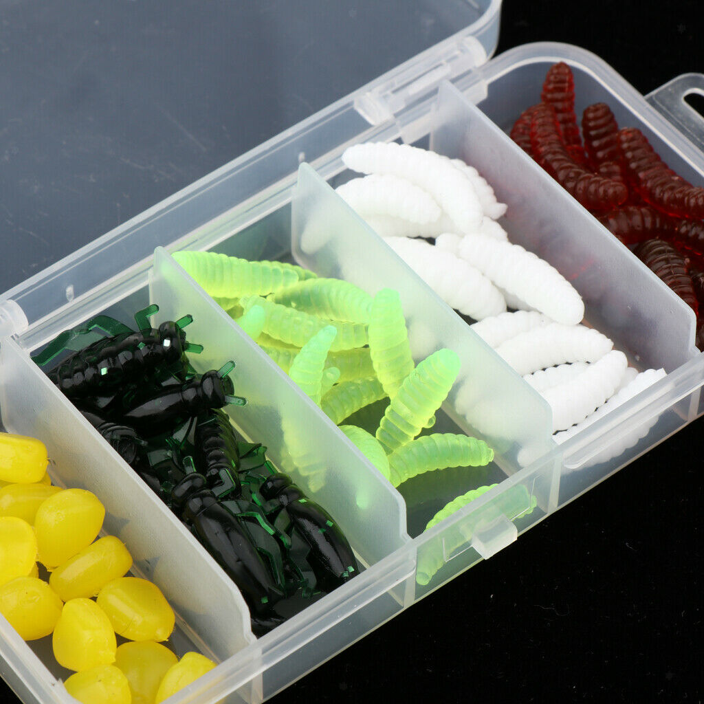 Prettyia   70pcs   Soft   Fishing   Lures   Worm   Insects   Corn   Niblet
