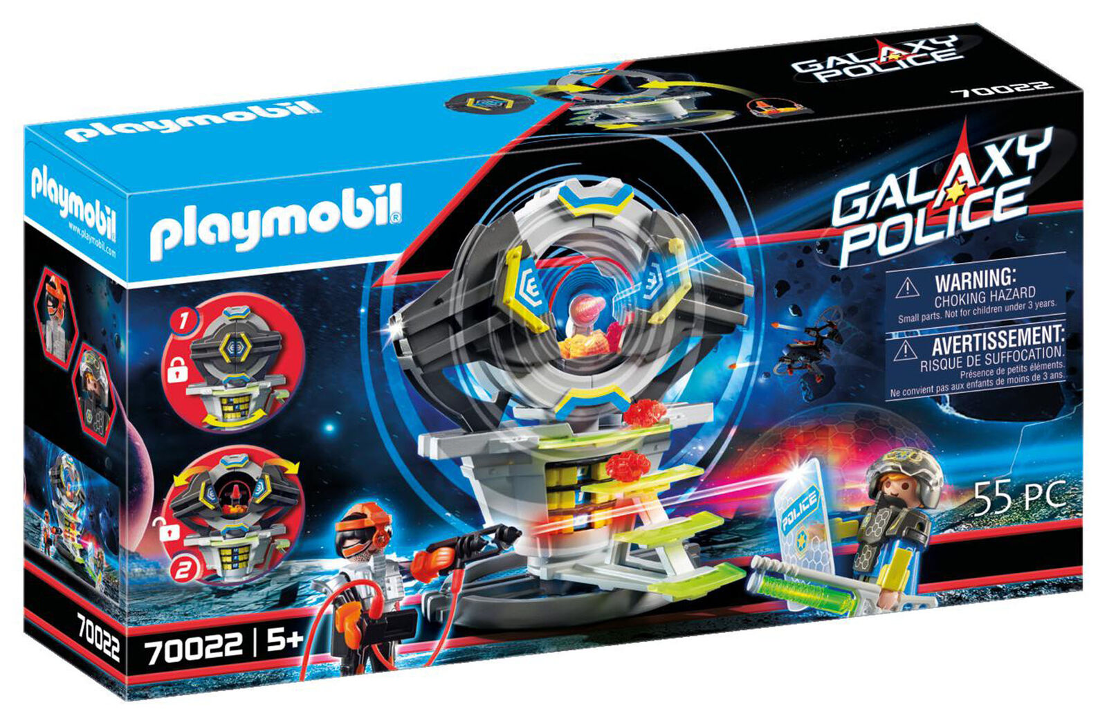70022 Playmobil Galaxy Police Safe with Code Playset with Figures inc 55pc 5yr+