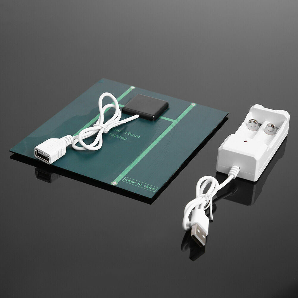 2.5W 5V USB Solar Battery Charger + AAA AA Rechargeable Battery Charger  @