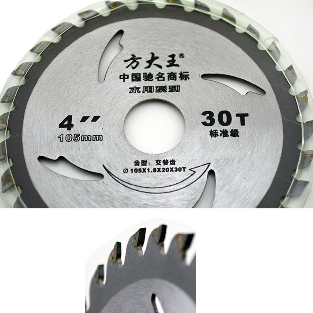 4Inch 30T Carbide Circular Saw Blade for Wood Acrylic Metal Cutting Cutter Tool