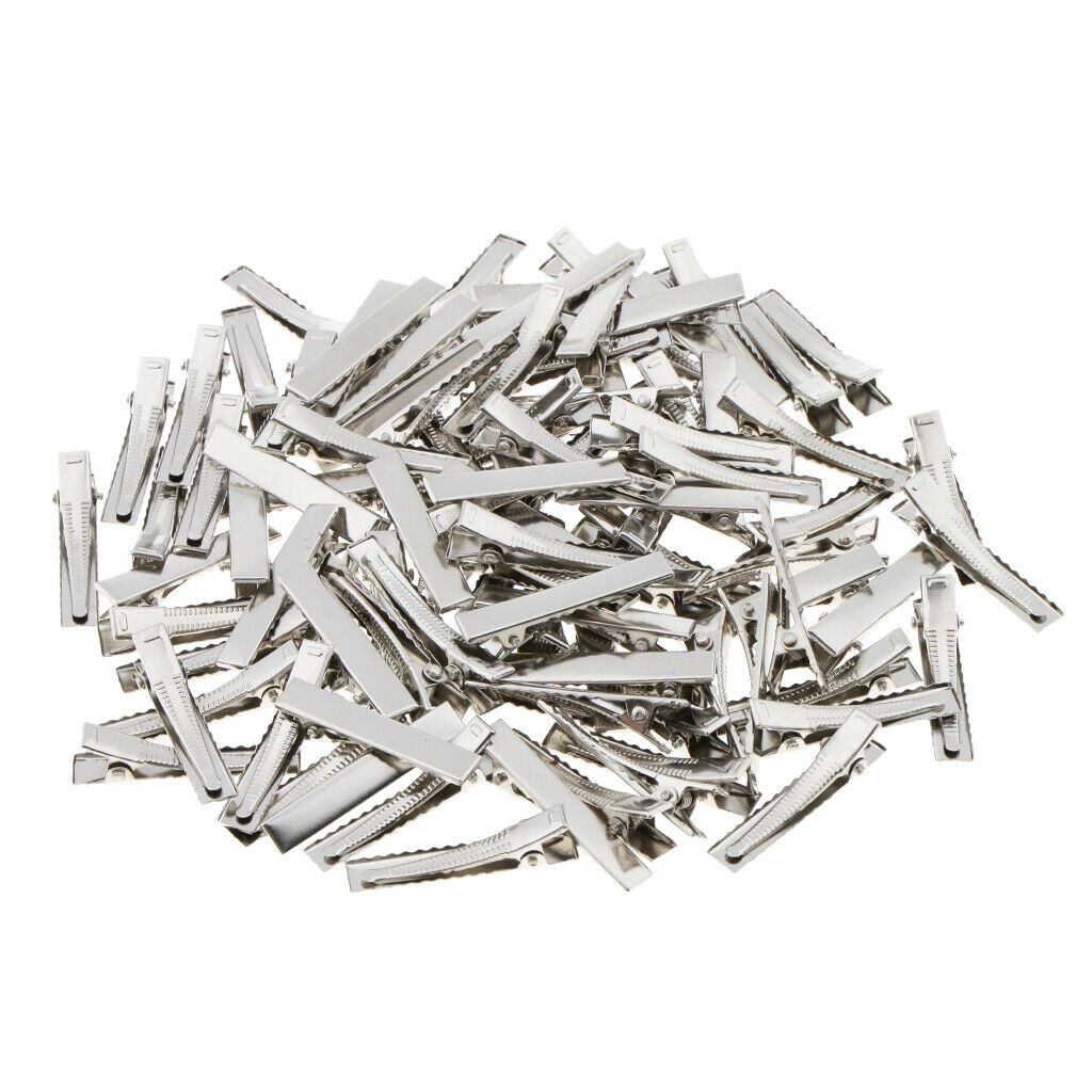 200x Single Prong Alligator Barrette Hair Clip Blanks Findings DIY Hair Bows