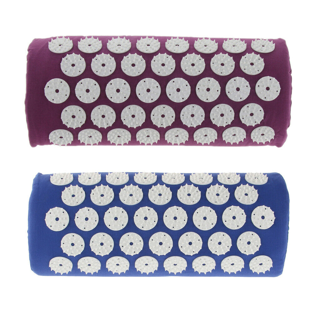 2X Yoga Acupuncture Massage Pillows Pad Neck Head Pain Relieve Home Travel