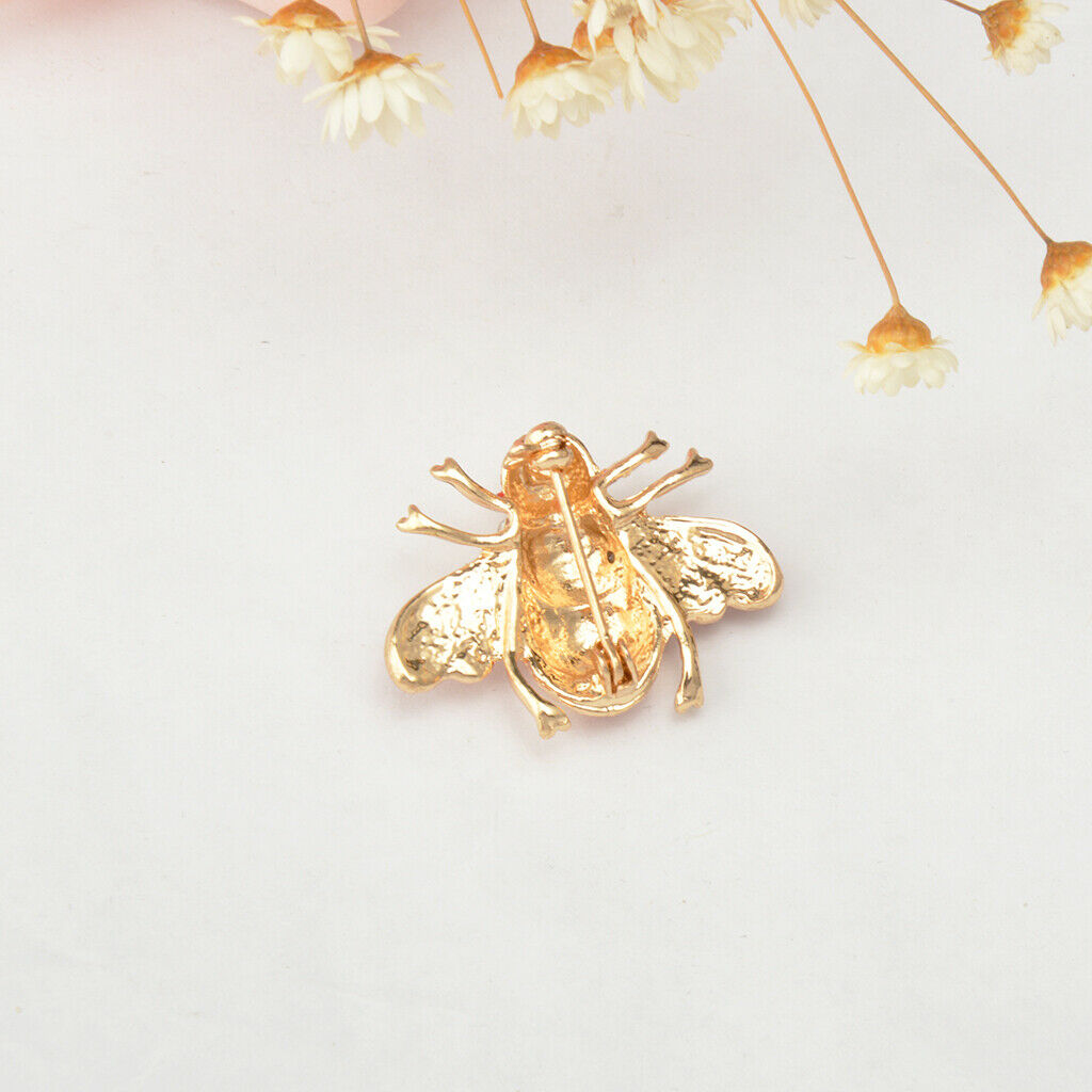 4 Pieces Rhinestone Crystal Insect Animal Honeybee Brooch Pin Broach