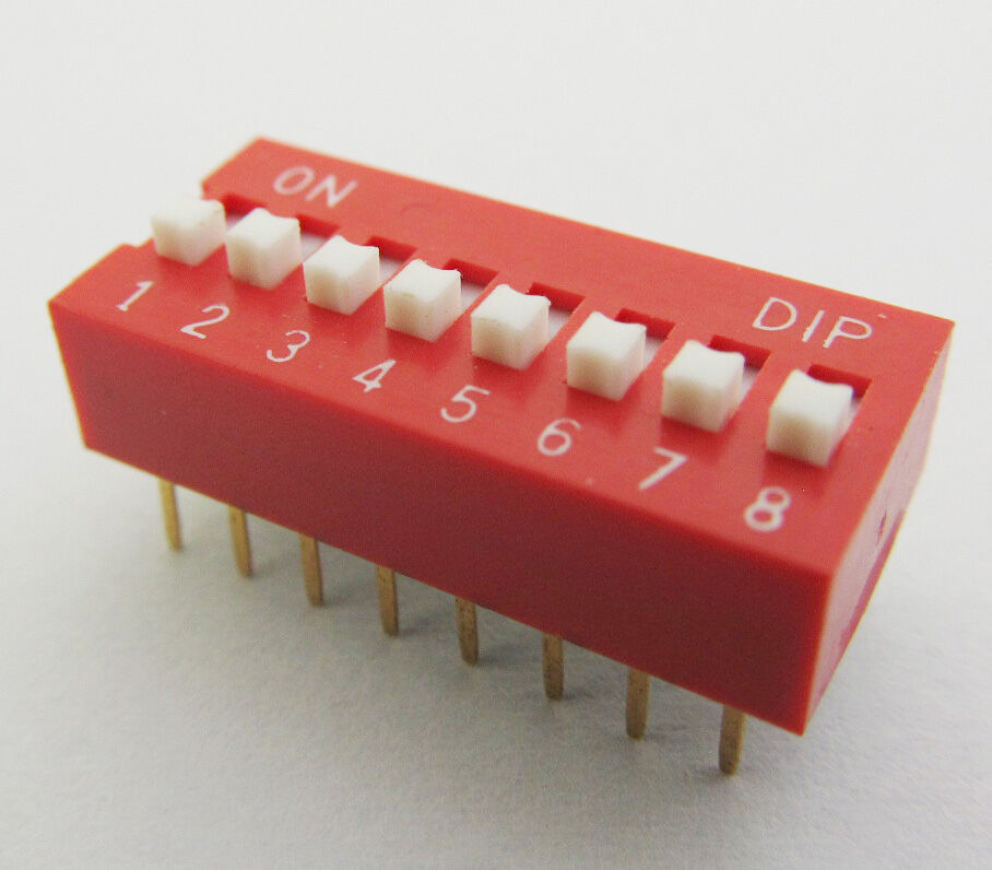 21pcs 8 positions DIP Switch Red NEW