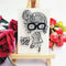 Eyeglasses Girl Silicone Clear Seal Stamp DIY Scrapbooking Embossing Photo Album