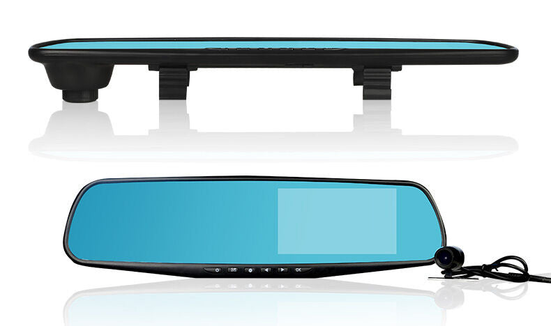 4.3" HD Car DVR Dash Camera Dual Cam Vehicle Front Rear DVR Lens Video Recorder