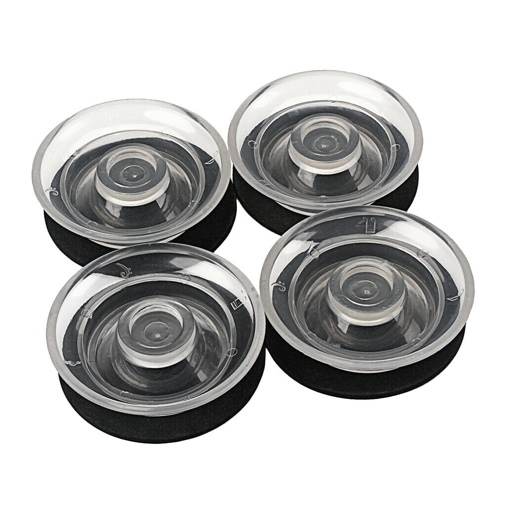 4x transparent Vertical MATS Piano Caster Cup Instrument Parts Accessories