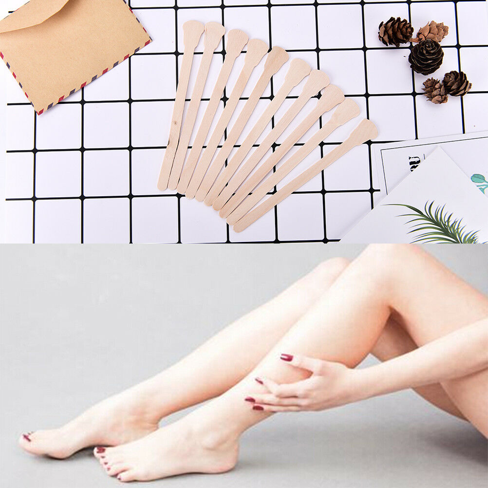 10Pcs Disposable Wax Waxing Wooden Body Hairs Removal Sticks Applicators Nice TH