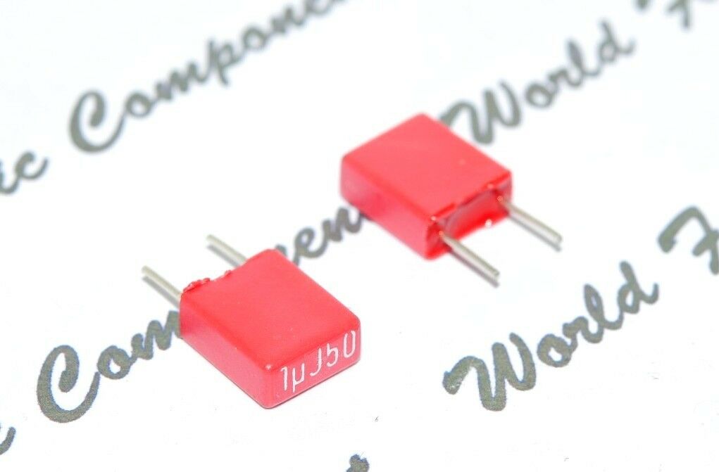 10pcs - WIMA MKS2 1uF (1µF) 50V 5% pitch:5mm Capacitor