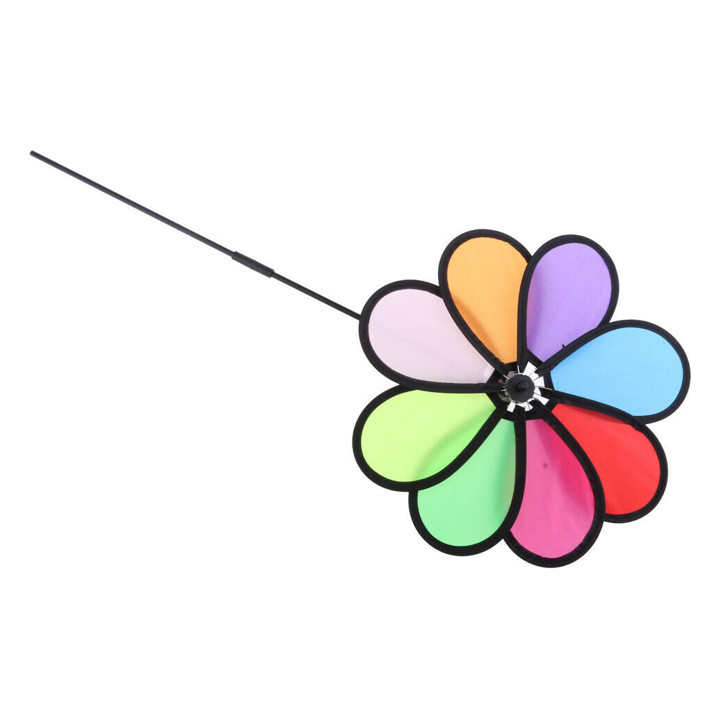 Portable Wind Spinner Pinwheel Wind Chime Flower for Garden Party Festival