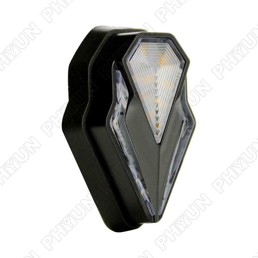 2x Motorcycle LED Turn Signal Indicator Amber Blinker Blue Daytime Running Light