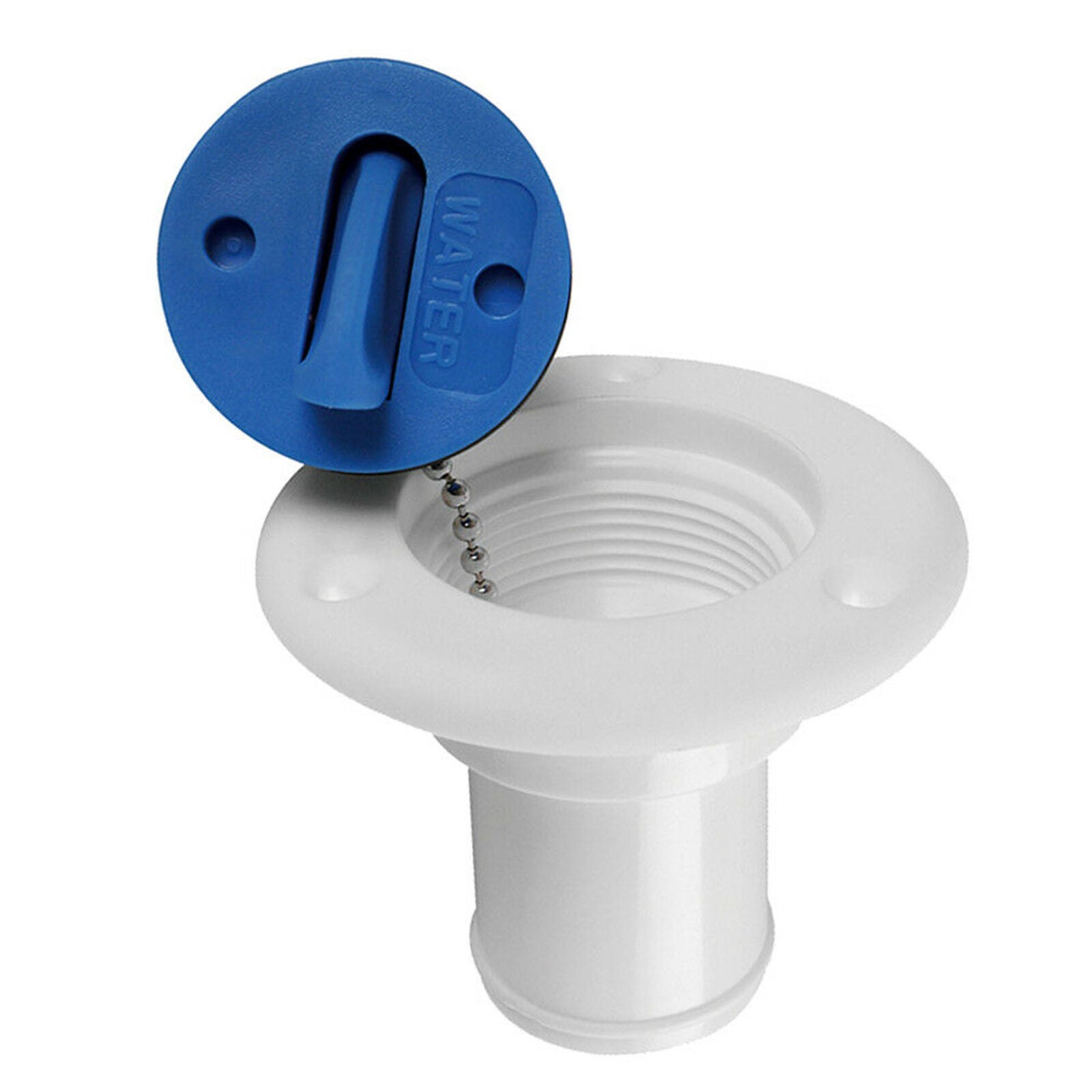 Nylon Water Deck Filler & Screw Cap - For Boat Yacht Tank Fill 38mm 1 1/2" Hose