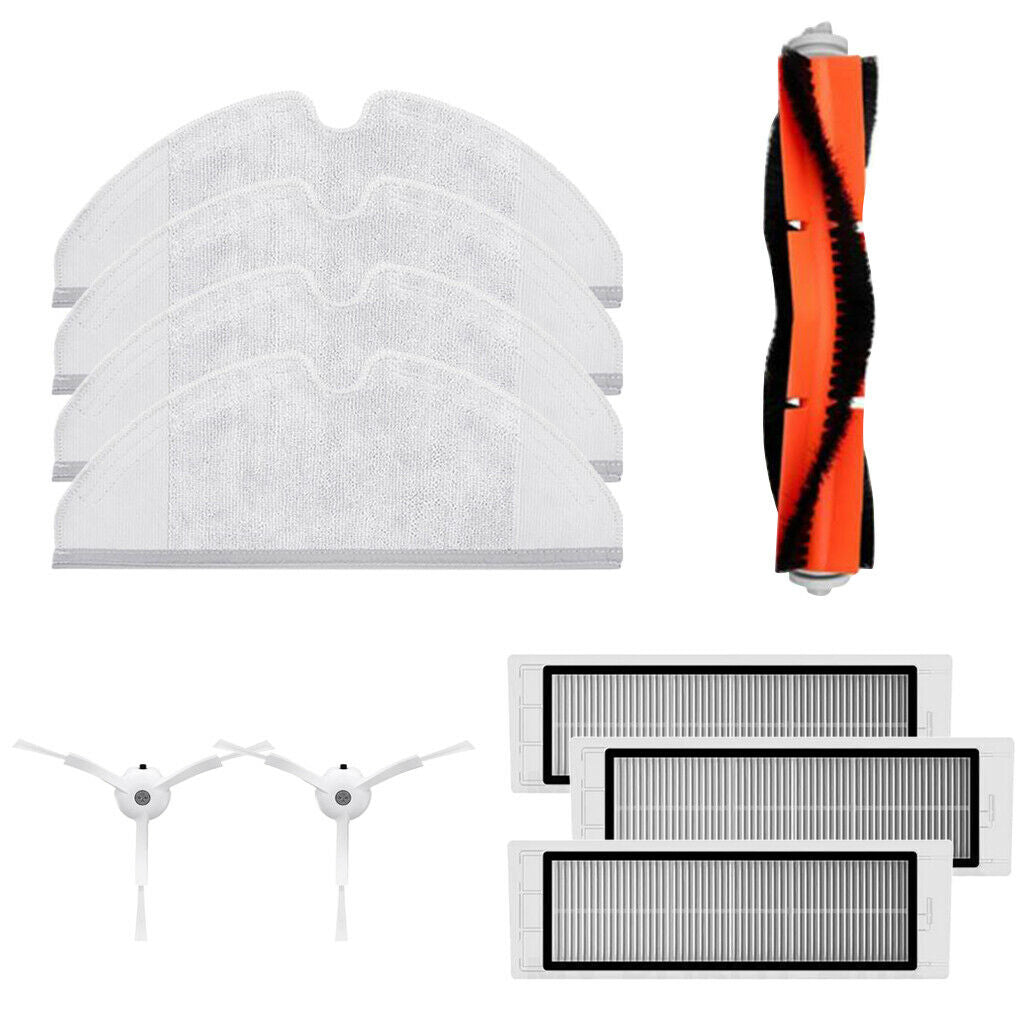 Main Brush + Side Brushes + Hepa Filters + Mopping Pads for  Mi mijia