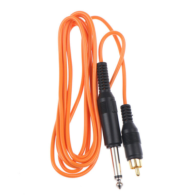 1X Hook Line Straight RCA Clip Cord Wire Cable Interface Insert Tattoo Ma.l8