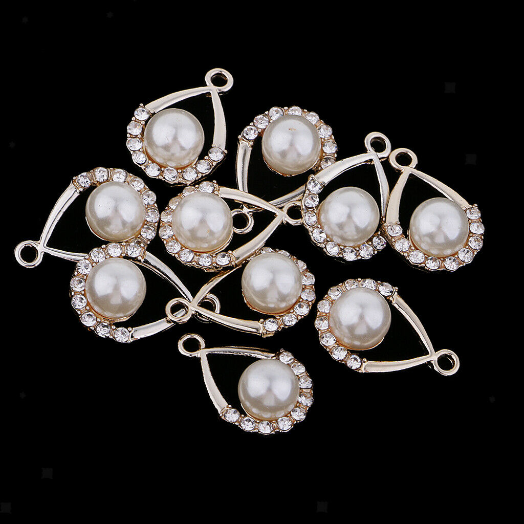 10 Pieces Of Rhinestone Crystal Beads Pendant For Women Chain Necklace DIY