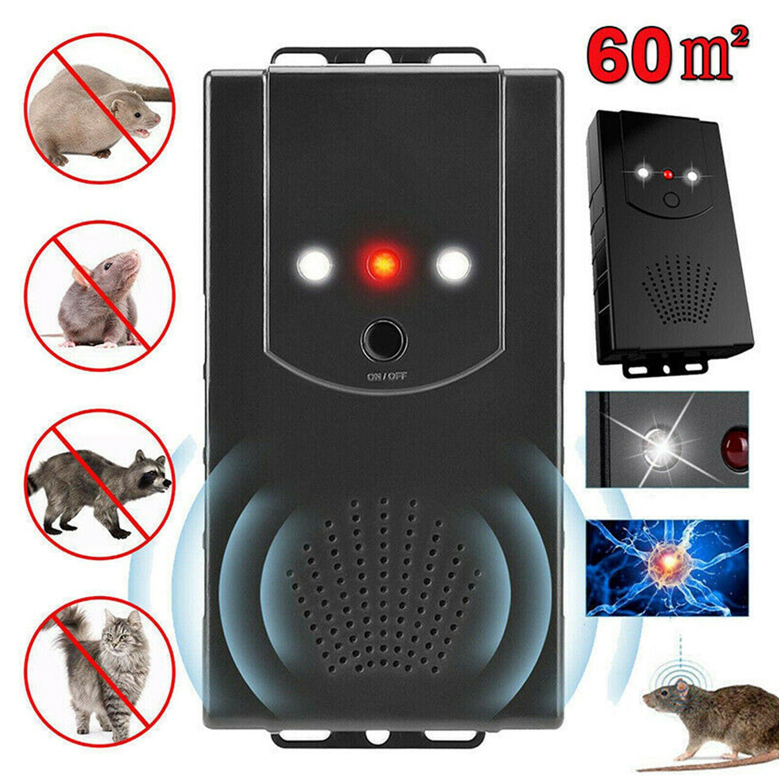Ultrasonic Mouse Repeller Repellent Vehicle Car Rodent Repeller DC Version
